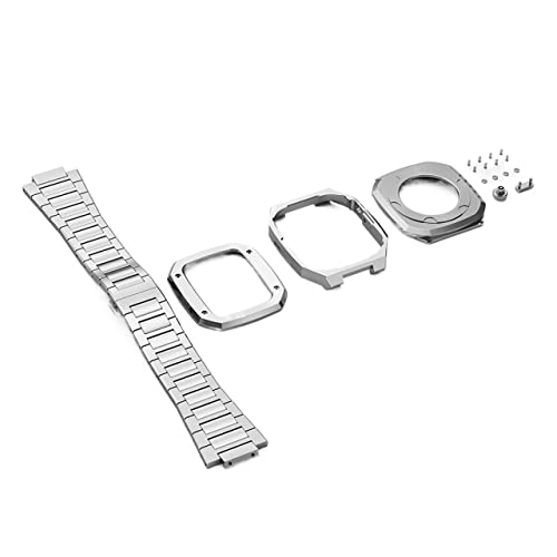 Boîtier acier inoxydable Apple Watch 45 mm bracelet boucle métal intégré - 7
