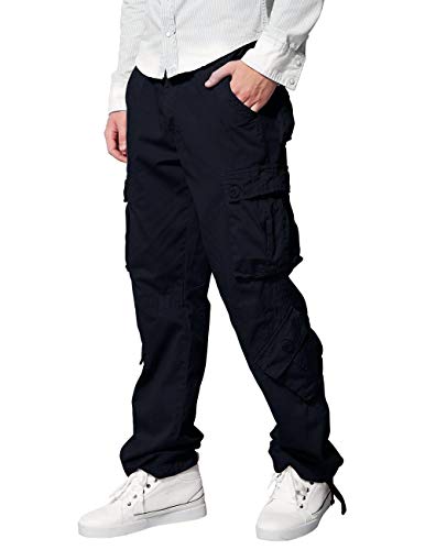 Image of Match Men's Wild Retro Multi-Pockets Utility Casual Cotton Cargo Trousers #3357