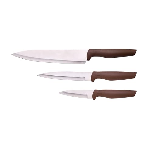 Set 3pc cuchillos acero inox natur