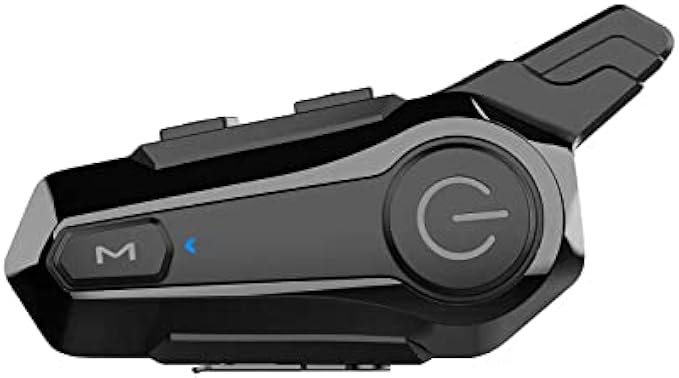 Wipeeyes Motorcycle Bluetooth Headset E1 Bluetooth Helmet Intercom Headset with CVC Noise Cancellation Stereo Music IPX6 Waterproof for Full face Helmet