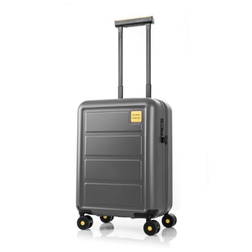 Image of Samsonite Red TOIIS L Expandable 55 Cms Small Cabin Polycarbonate Hard Sided 8 Wheel Spinner Luggage /Suitcase /Trolley Bag (Iron Grey) (Double Wheel), Grey