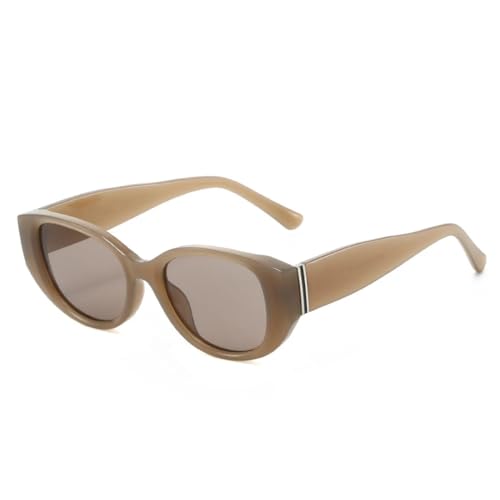 Lunettes de soleil de luxe de style ovale rétro avec verres UV400