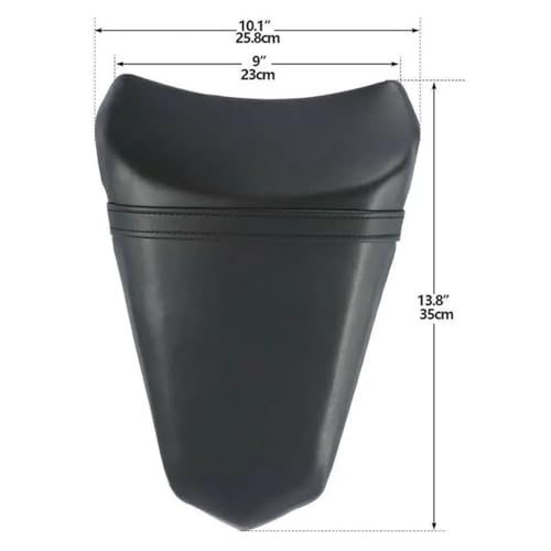 Asiento trasero para pasajero EX650 de recambio en cuero negro de moto 6