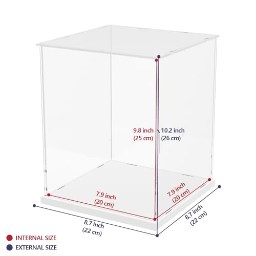 Image of Choowin Acrylic Display Case for Lego Star Wars Helmet Mandalorian Helmet for Lego R2D2, Thickened Clear Acrylic Display Cases for Collectibles, Assemble Dustproof Display Box with Door, White