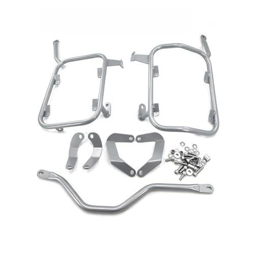 Pare-choc moto pour X-ADV 750 (2017-2020) - Support de sacoche et cadre boîte à outils argenté