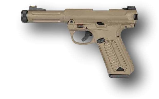 Pistola Airsoft GBB AAP-01 Assassin Action Army Color Tan réplica Escala 1:1 Potencia 1 Julio 6 mm. Semi y Auto