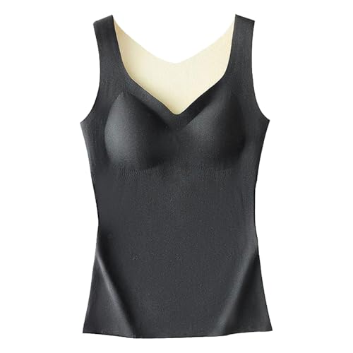 Gilet thermique sans manches, débardeur thermique - Haut de sous-vêtements chaud doublé en polaire avec col en V | Sous-vêtement doux et confortable épais pour Noël, Nouvel An, Halloween