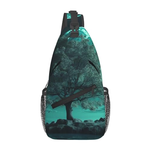 Bolso cruzado tipo mochila sling para hombre y mujer negro