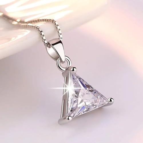 Diamant de laboratoire pendentif collier argent S925 bijoux mariage - 2