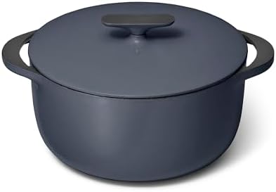 Caraway Enameled Dutch Oven - 6.5 qt Cast Iron Dutch Oven With Li...