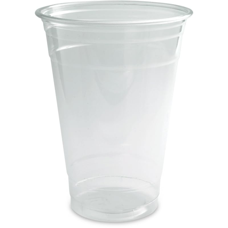 Pro DP 1000 Clear Cups 16oz Universal Trinkbecher 400ml mit Eichstrich für Smoothies, Shakes, Cocktails, Obst, Müsli, Desserts u.v.m. klar extra stabil rPET recycelbar Ø95mm