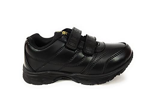 Image of Coolz Unisex Black Formal Uniform School Shoes for Boys and Girls Prime Vel