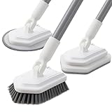 Photo Gallery mitclear 3 in 1 spazzola pulizia della doccia con manico telescopico(135cm), scrubber lunga per vasca da bagno con setole rigide, spugna e microfibra, per bagno, vasca, doccia, piastrelle, pavimenti Photo Gallery mitclear 3 in 1 spazzola pulizia della doccia con manico telescopico(135cm), scrubber lunga per vasca da bagno con setole rigide, spugna e microfibra, per bagno, vasca, doccia, piastrelle, pavimenti