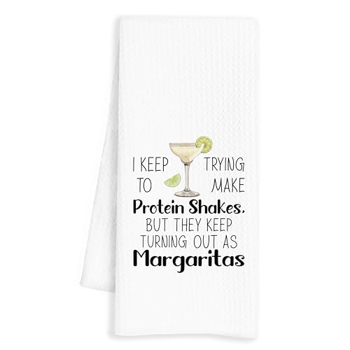 INDAJEDN Funny Margarita Gifts Kitchen Towels Funny Dish Tea Bar Towels for Kitchen Home Bar Margarita Decor 16x24 Inches