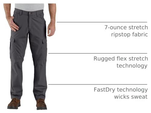 Carhartt Men's Force Relaxed Fit Ripstop Cargo Work Pant-Shadow-30 x 32 - image 3