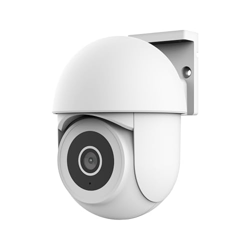 Trust IPCAM-3900 Telecamera Wifi Esterno 360°, con Visione Notturna, Luce/Sirena/Microfono Integrati, Rilevamento Umano, Videocamera Sorveglianza con App, Casa Intelligente, Bianco