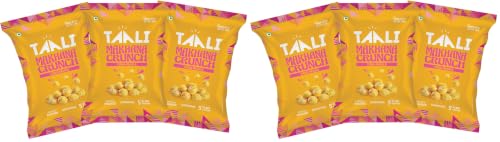 Image of Taali Roasted Makhana | 60 gm (Pack of 6) | Tikka Masala | 100% Vegatarian | Gluten Free, No Cholesterol, No Trans-Fat