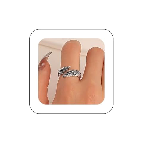 Inilbran Vintage Angel Wings Open Ring Cover