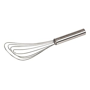 Prepworks by Progressive 10″ Flat Whisk, Handheld Steel Wire Whisk Perfect for Whisking, Flat Roux Whisk, Gravy Stirring, BPA Free, Dishwasher Safe