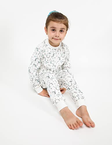 Krazber Girls Long Sleeve Unicorn Pajama Set, 100% Organic Cotton Soft Pjs3