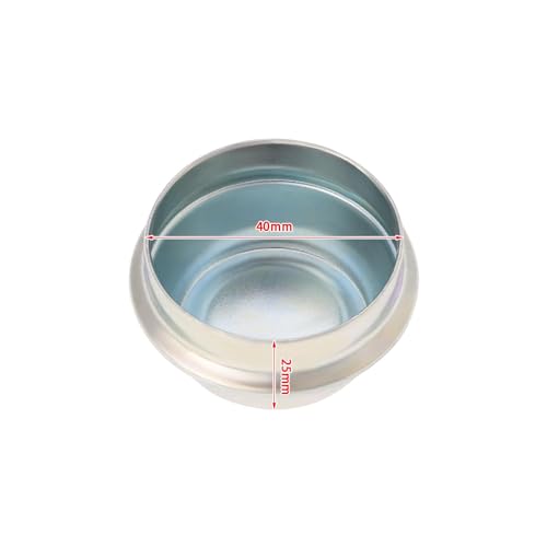 SG Store 2 Stück 40 Mm Staubkappe für Radnaben Fettabdeckung für Anhängerräder Kaltgewalzte Platte Verzinkt Passend für Anhängernaben mit Einem Innendurchmesser von 40 Mm Silberfarben