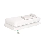 MOMMY CONFORT Pack 2 Almohadas Viscoelásticas 70 cm - Núcleo Compacto con Funda Interior + Funda Lavable con Cremallera - Memory Foam Adaptable Cuello - Termorreguladoras + Suaves y Ergonómicas