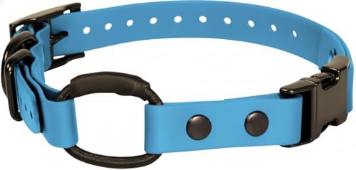 Image of 3 /4 inch e-Collar Bungee Collar Strap, Waterproof (Light Blue 3 /4 inch)