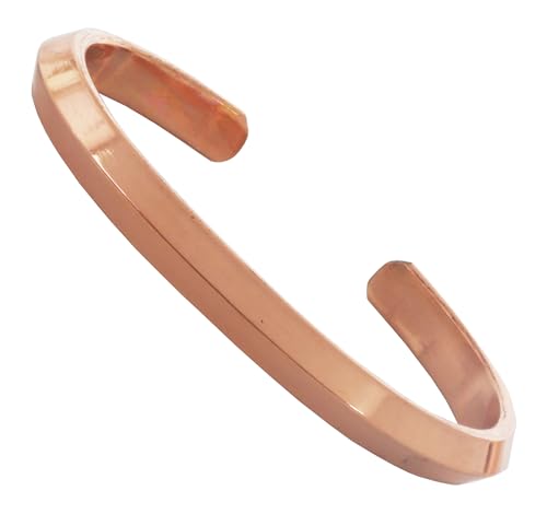Image of Touchstone Copper Bracelet Tibetan Style. Hand Forged with Solid and high Gauge Pure Copper.