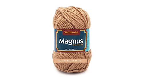 Image of Vardhman Magnus Knitting Yarn 100% Acrylic Bulky 4Ply Yarn (Pack of 1 Ball - 100g) - Knitting & Crochet Yarn for Winter Sweaters, Scarves, Blankets | Hypoallergenic, Hand Wash - Camel