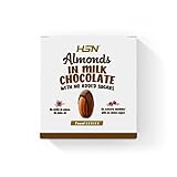 Almendras con Chocolate con Leche Sin Azúcar de HSN | Con Almendras Tostadas Enteras | Snack Saludable Vegetariano, Sin Azúcares Añadidos | 70g