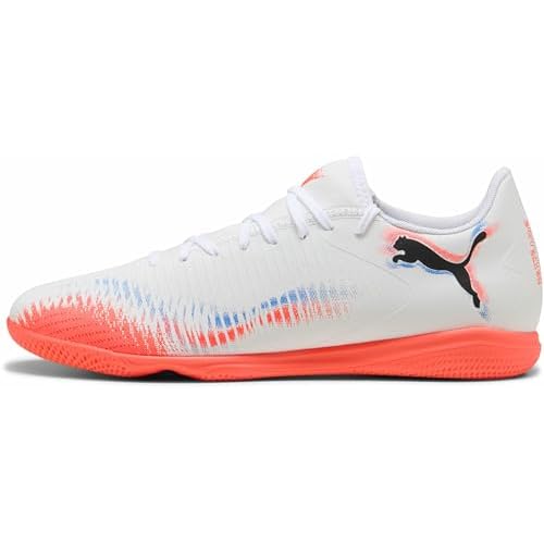 PUMA Unisex Future 8 Play It - Zapatillas de fútbol, Puma Puma Blanco Negro Rojo Brillante, 44 EU