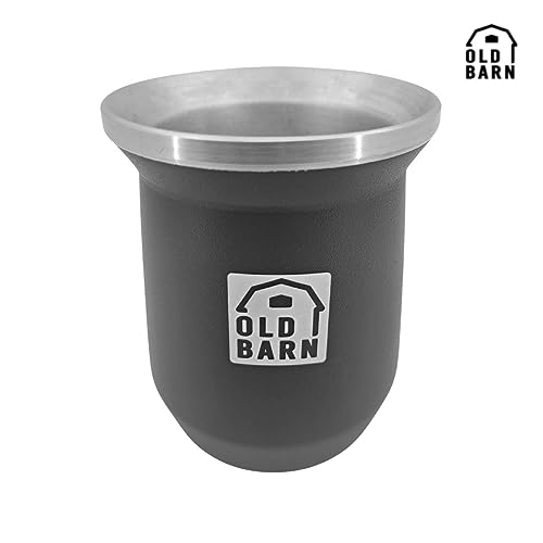 Kit 1 Cuia Térmica Parede Dupla De Alumínio 1 Bomba De Chimarrão Tereré Inox Filtro Redondo 19cm Old