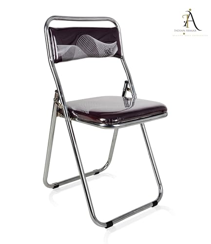 Image of Heavy Duty Folding Chair | Metal Frame with Comfortable Seat | Portable, Space-Saving Chair for Home, Office, Outdoor & Events