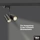 SLV BIMA | LED Strahler 3-Phasen, Dreh- und schwenkbarer Schienen-Strahler, Deckenleuchte, Schienensystem, Innenleuchte| Zweiflammig, 2xGU10, schwarz matt, inkl. 3Phasen-Adapter