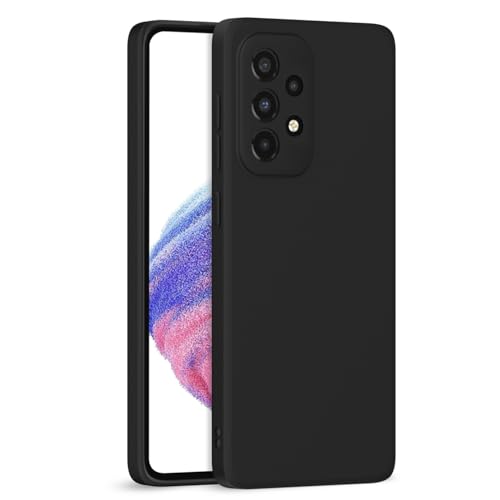 Image of Outlouders Back Cover for Samsung Galaxy A53 5G | Camera Protection | Durable Soft Matte Silicone Bumper Case (Black)