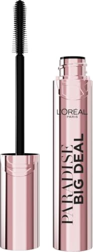 L'Oréal Paris Máscara de Pestañas Paradise Big Deal, Volumen Modulable y Longitud Infinita, Fórmula Ligera sin Grumos, Negro