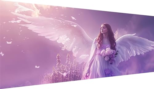 Peinture Diamant Adulte Anti-Stress | Grand Tableau Diamant Ange et Fille 100x220cm Complet