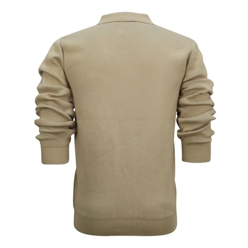 Cambkatl Men's Lapel Collar Cardigan Sweaters, Button Down Casual Long Sleeve Knitted Cute Outerwear Tops with Pockets3