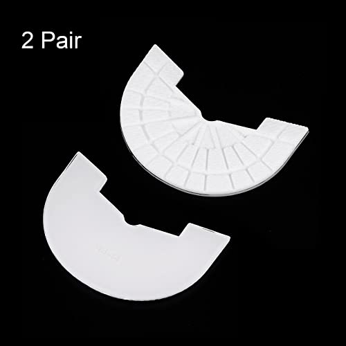Image of HARFINGTON 2pair Shoe Sole Protector for Sneakers Size 8.5-9 Self-Adhesive Non Slip Pad Heel Plates Repair for Men and Women, White
