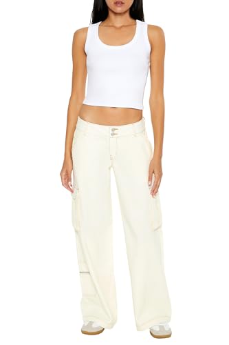Pantalon cargo large en sergé Forever 21 confortable