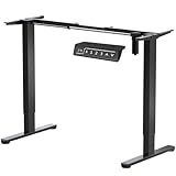 JYLH JOYSEEKER Electric Standing Desk Frame Workstation,Stand up Desk Legs Height Adjustable,Ergonomic Sit Stand Desk Base for 39 to 63 inch Table Tops,Black