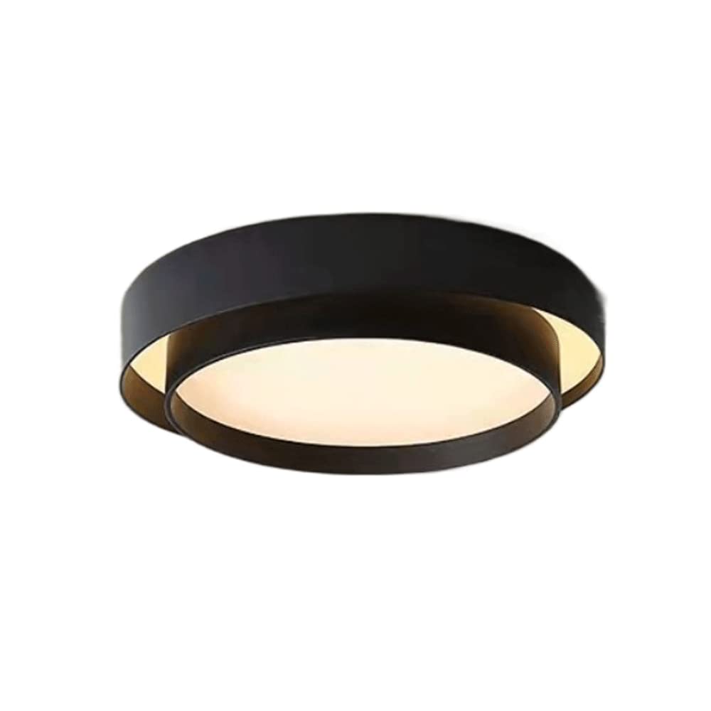 JISHUBO Creative Double-layer Wrought Iron Ceiling Lamp, Embedded Installation Ceiling Light, LED Light Source Energy-saving Ceiling Lamp, Three-tone Ceiling Lamp, Close To Ceiling Light Fixtures