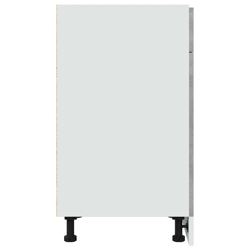 vidaXL Schubunterschrank Lyon Betongrau 40x46x81,5 cm Holzwerkstoff, Küchenschrank, Gastronomieschrank, Gastro Möbel, Küchenmöbel, Aufbewahrungsschrank