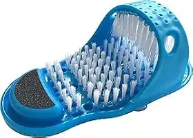 Chinelo com Escova para Limpeza e Massagem dos Pés, com Pedra-Pomes, para Banho