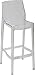 Destock Meubles Tabouret de Bar Design Polycarbonate Transparent