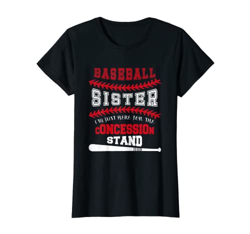 Divertente Qui Per Concessione Stand Sorella Baseball Maglietta