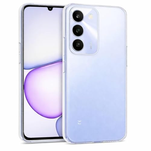 Image of COVERBLACK Flexible Rubber Case Back Cover Compatible for Realme RMX5261 / P4 Lite 5G - Transparent