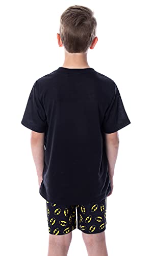 DC Comics Big Boys' Batman Logo Short Sleeve Shirt Pajama Short Set2