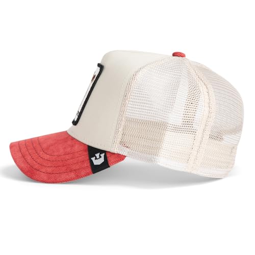 Image of Goorin Bros. The Farm Unisex Original Adjustable Snapback Trucker Hat, Red (The Certified Cow), One Size
