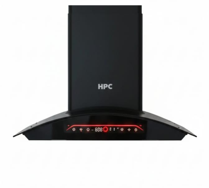 HPC 60cm Auto Clean Chimney, Motion Sensor, Wall Mount, 1400 CMH, Black Kitchen Appliance.-image-37